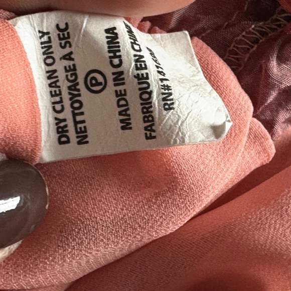 Ramy Brook Blouse Womens Large Pink Raquel Long Sleeve Top Feminine Boho Tie Dye - Picture 6 of 7